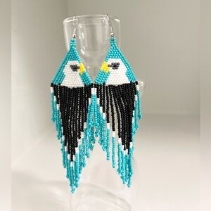 Handcrafted Beaded Eagle Earrings